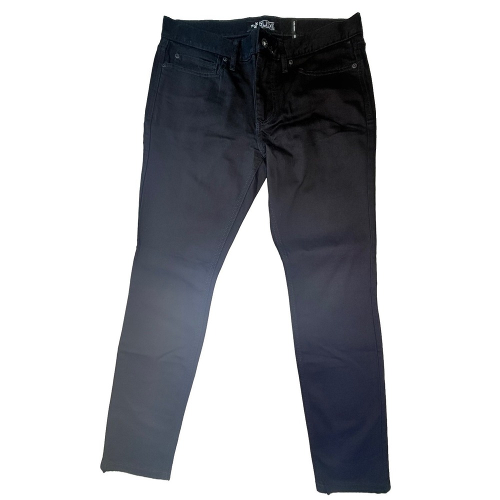 RUDE Super Skinny Jeans Men's 34x30 Black Stretch Denim Goth Punk Emo Hot Topic